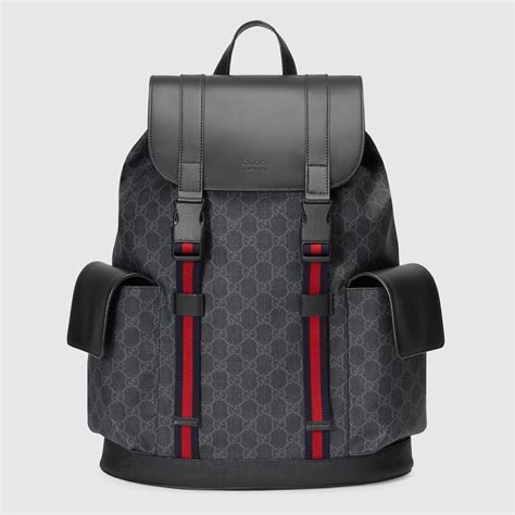 mens gucci backpack cheap|gucci print backpack for men.